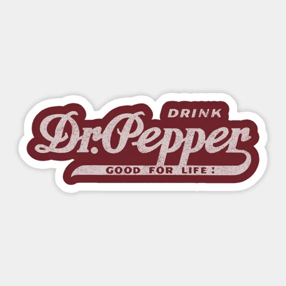 Vintage Dr Pepper Sticker for Laptop  Car  Cartoon Art Fashionable  Suitcase