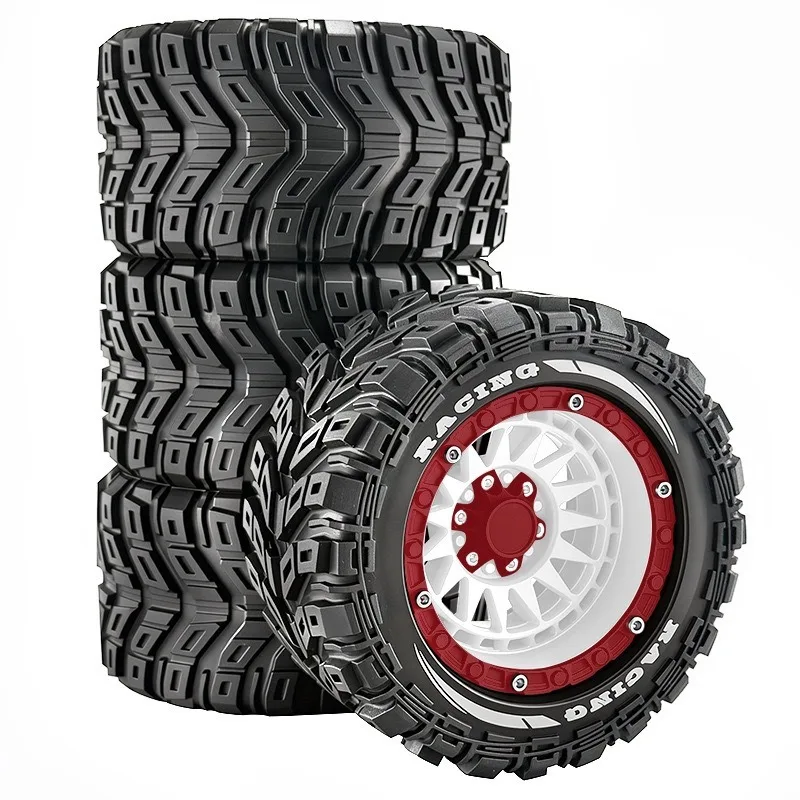 

4pcs 90mm Rubber Tires Wheels for MJX 16207 16208 HBX 16889 SCY 16101 16102 TRXS 1/16 SUMMIT E- Revo ARRMA MINI KRATON