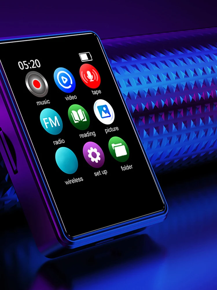 Цифровой аудиоплеер MP3/MP4, совместимый с Bluetooth, спортивный музыкальный плеер, встроенный динамик, 128 ГБ, 1,77 дюйма, для ежедневного использования студентов