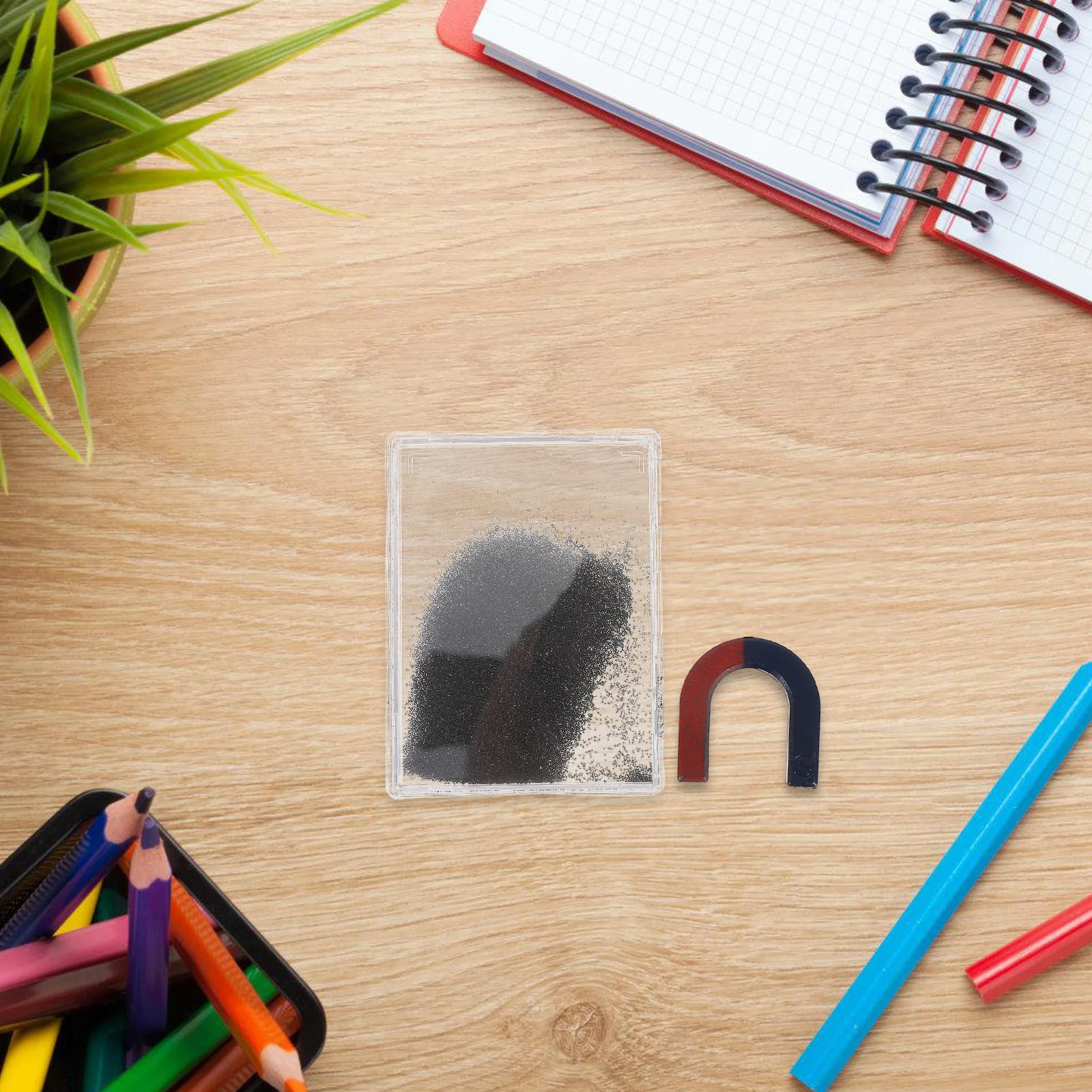 

Magnetic Field Iron Powder Box For Science Experiments Physics Teaching Instrument Metal Shavings Lab Use Portable