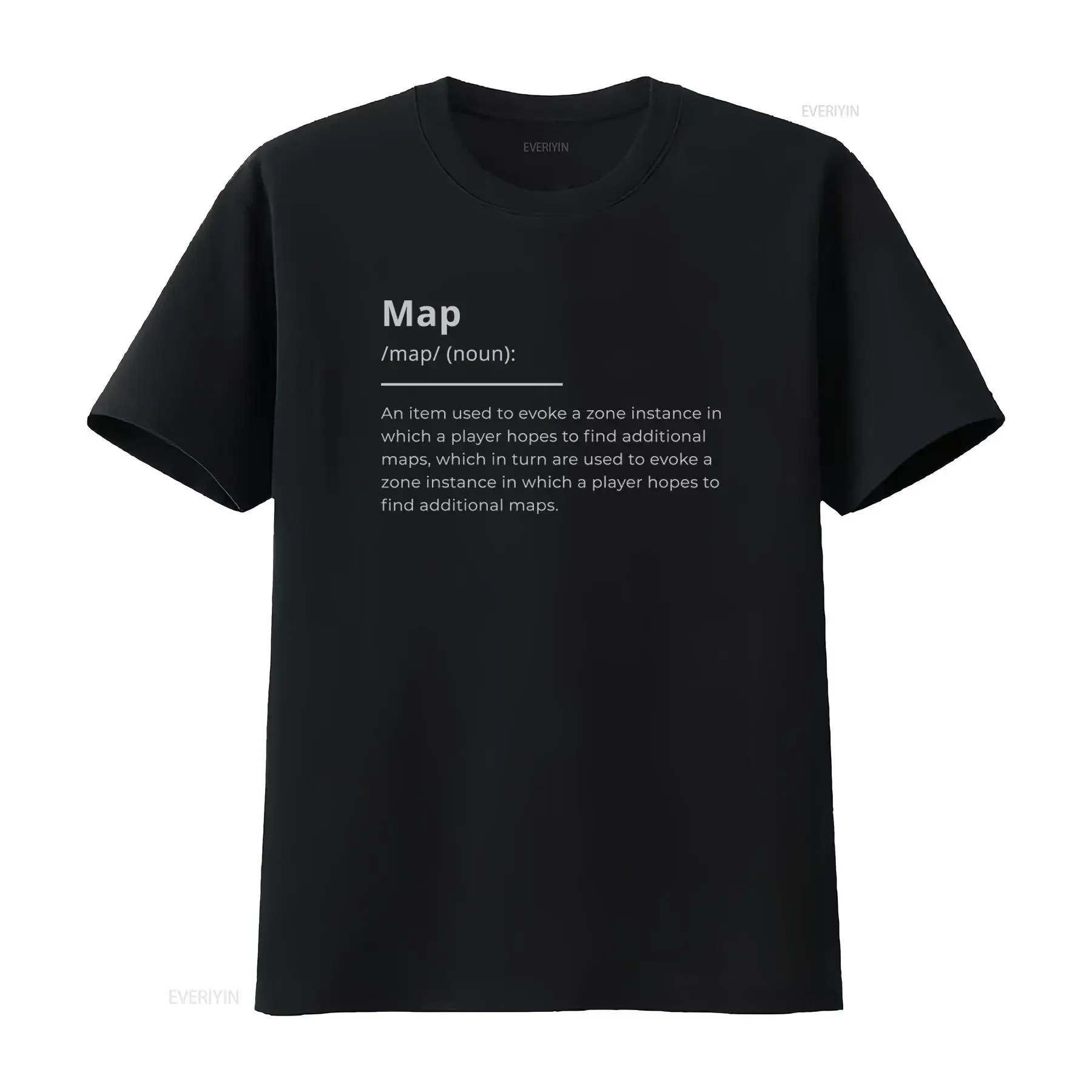 Map Defined Path Of Exile Inspired Funny T Shirt for Gamers vintage Washed Versatile streetwear Stylish fashion Comfortable