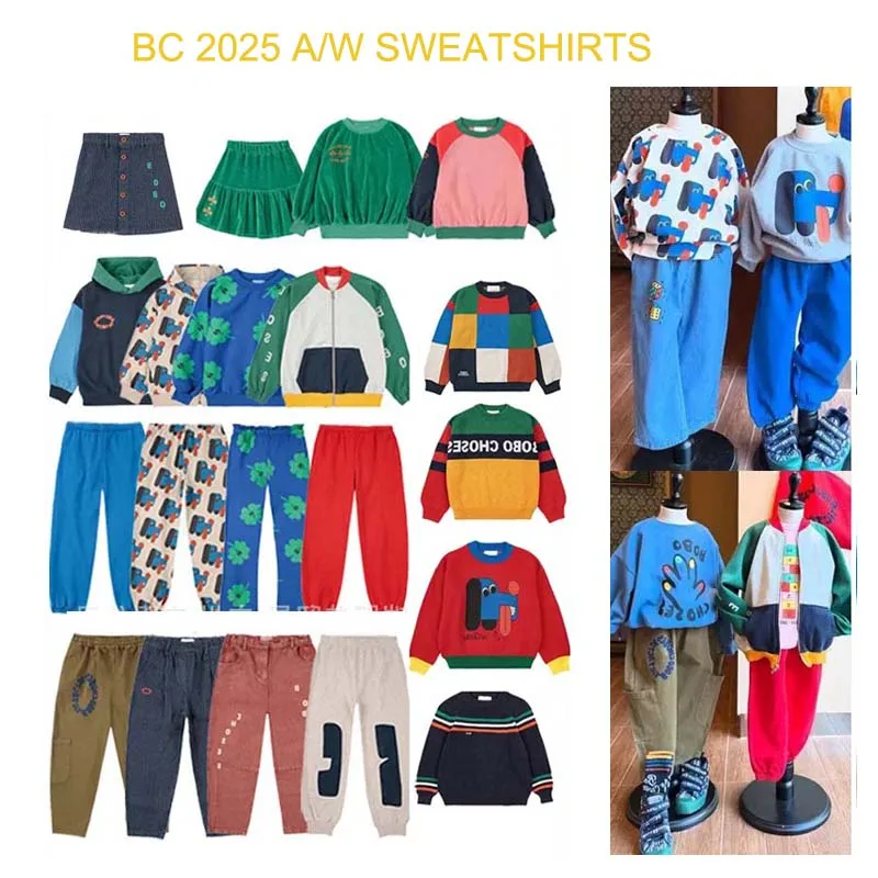 

Pre-sale 2025 Autumn Winter BC Boys Girls Cute Sweatshirt Girls Baby Kids Hooded Kids Boutique Clothes Kids Clothes Boys Pants