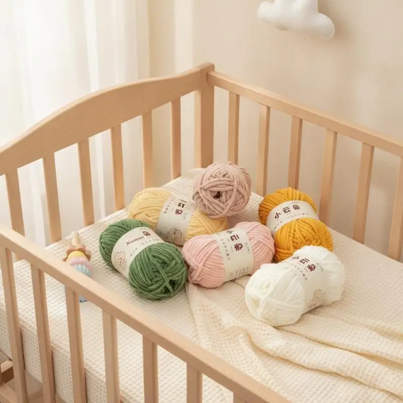 Hot Sale Soft Warm Solid Color Chenille Yarn For Hand Crochet Knitting Amigurumi Baby Blanket Plush Toy Handcraft Supplies view 3