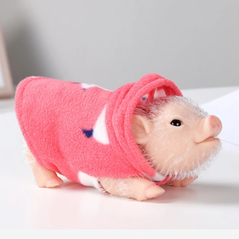 

Silicone Piglet Model Toy Collectable Figurine Realistic Animal Office Display Pet Pig Toy Pig Reborns Child Gift