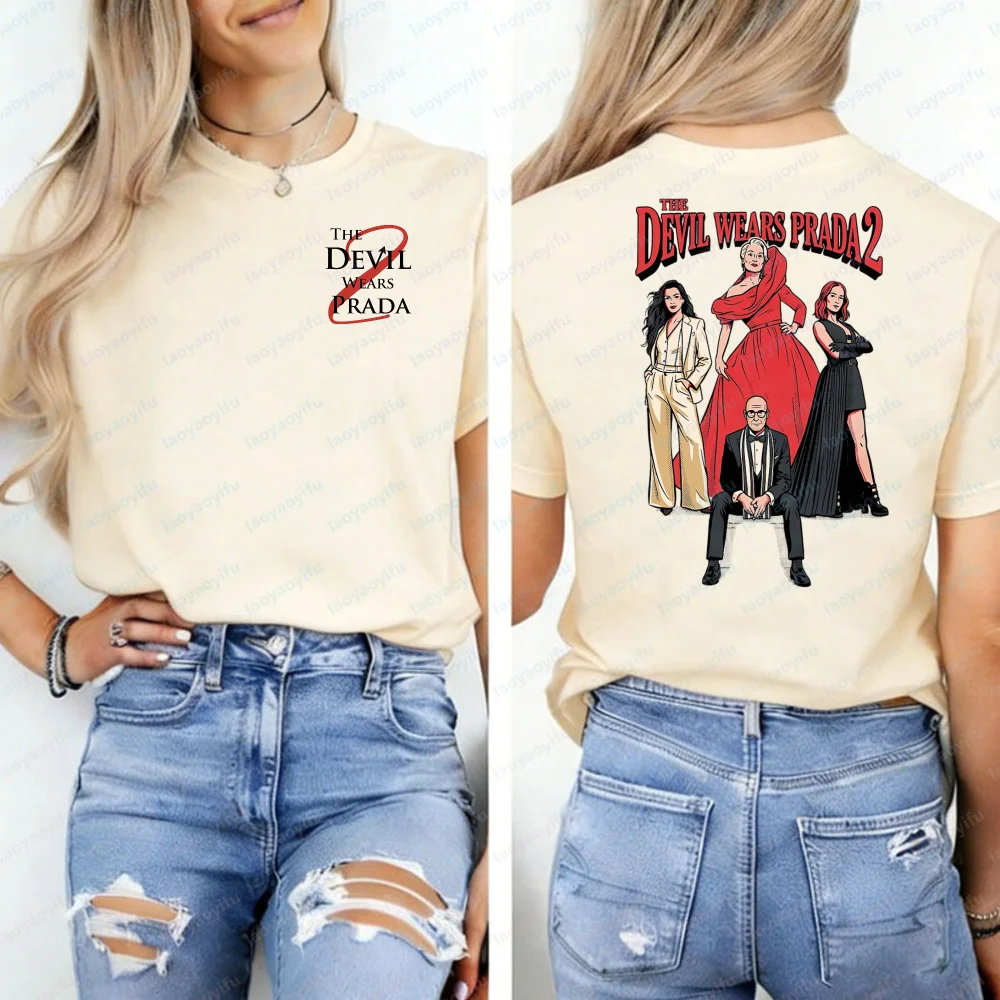 

Women'S T-Shirt Funny Movie "The Devil Wears Prada 2" Graphic Print Tshirt Fashion Harajuku 90s Femme T Shirt Top Women Clothing