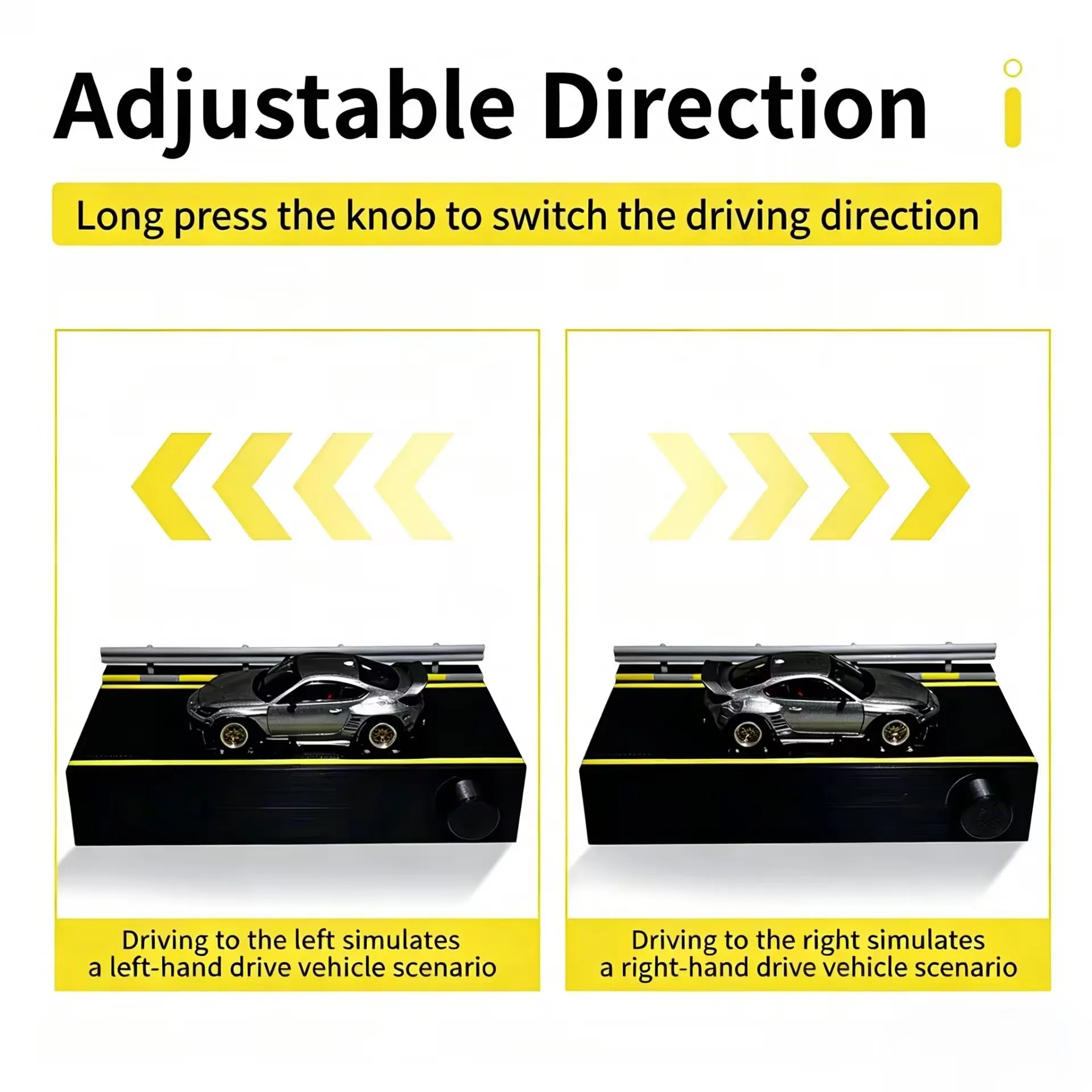 

1/64 Scale Car Model Dynamometer – Type-C Horsepower Machine Model, Adjustable Speed/Wheelbase, Desktop Race Track Accessory