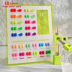 Fluorescence Noctilucent Gel Nail Polish Set With Different Bottles Wholesale Marnicure Soak Off UV LED Nail Varnish Set 15ML