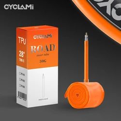 New Version CYCLAMI Ultralight TPU Bike Inner Tube 700c 18 23 25 28 30 32c Road Bicycle 45mm 65mm 85mm French Valve Cycling
