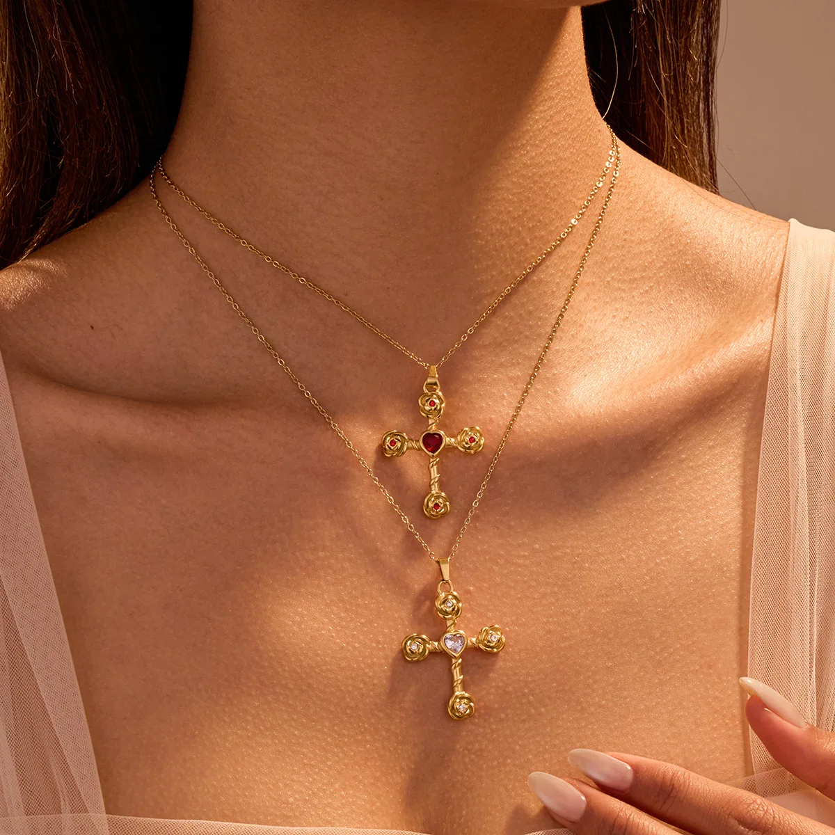 Y2K Cross Pendant Necklace for - Women'S Real Y2K Fashion 评论和价格