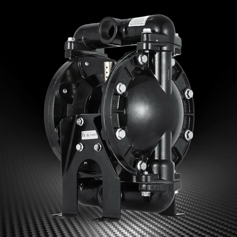 

35 GPM Air-Operated Diaphragm Pump QBY4-25L, 1-Inch Inlet and Outlet, Aluminum Construction, Nitrile Diaphragm, High Flow Fluid
