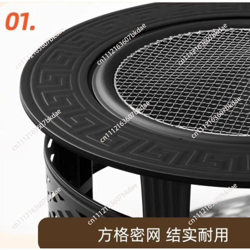 Household Fireplace Tea Grill Brazier Charcoal Garden BBQ  Table Indoor Heating  Outdoor BBQ Grill