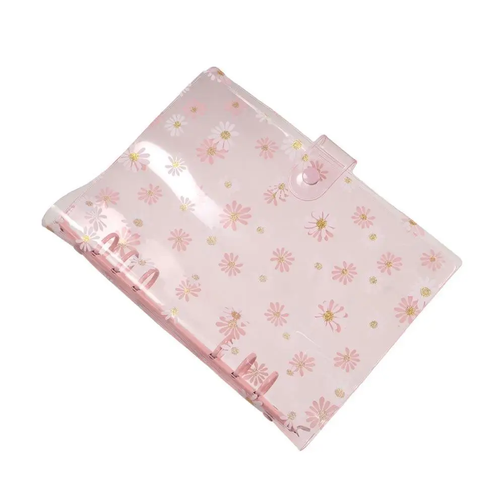 Binder 6 Hole Student Stationery Loose Leaf Ring Daisy Notebook Binder Literary Binder Shell Notebook Cover Binder File Folder