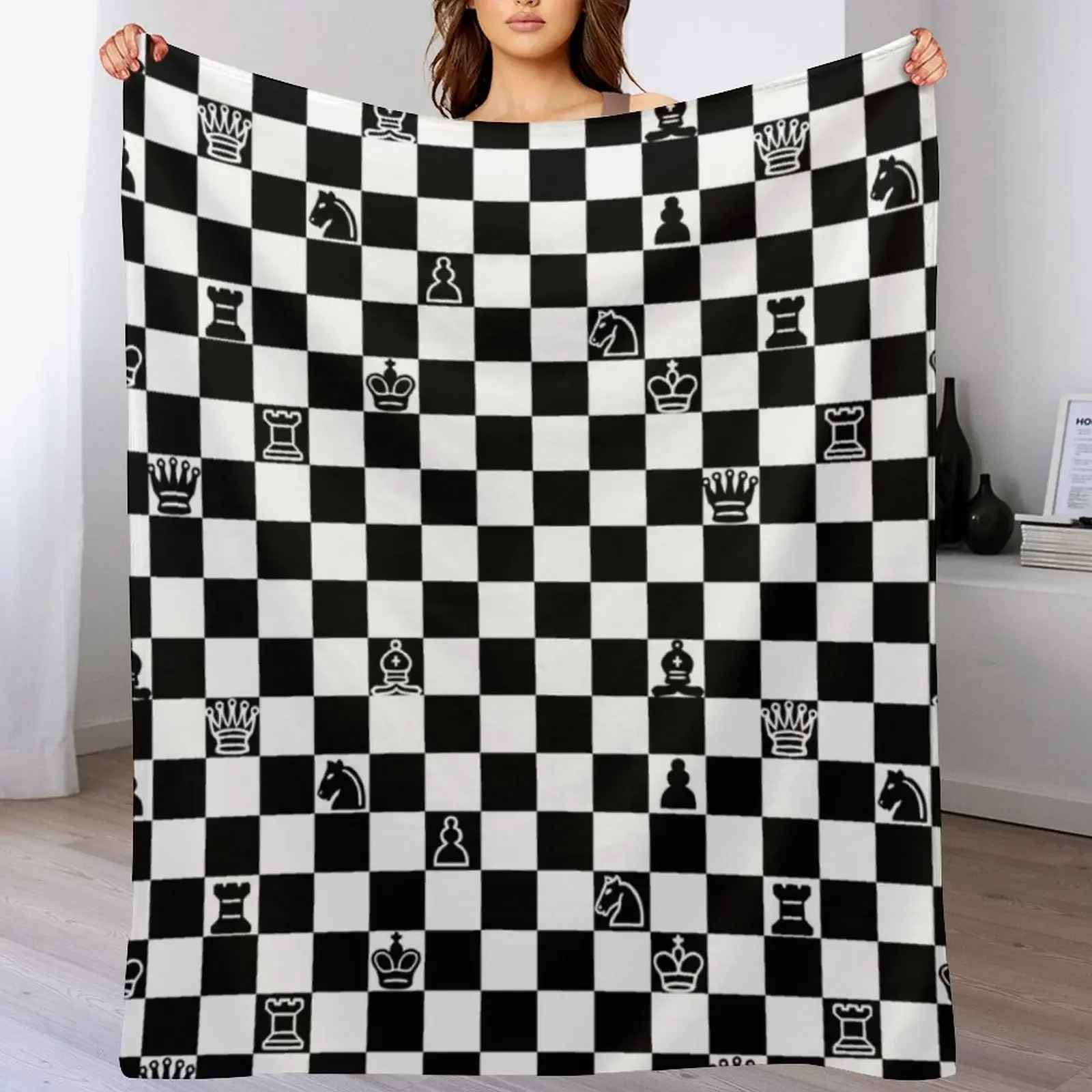 Chess Throw Blanket Blankets Sofas Of Decoration Luxury Brand warm winter Luxury Thicken Blankets