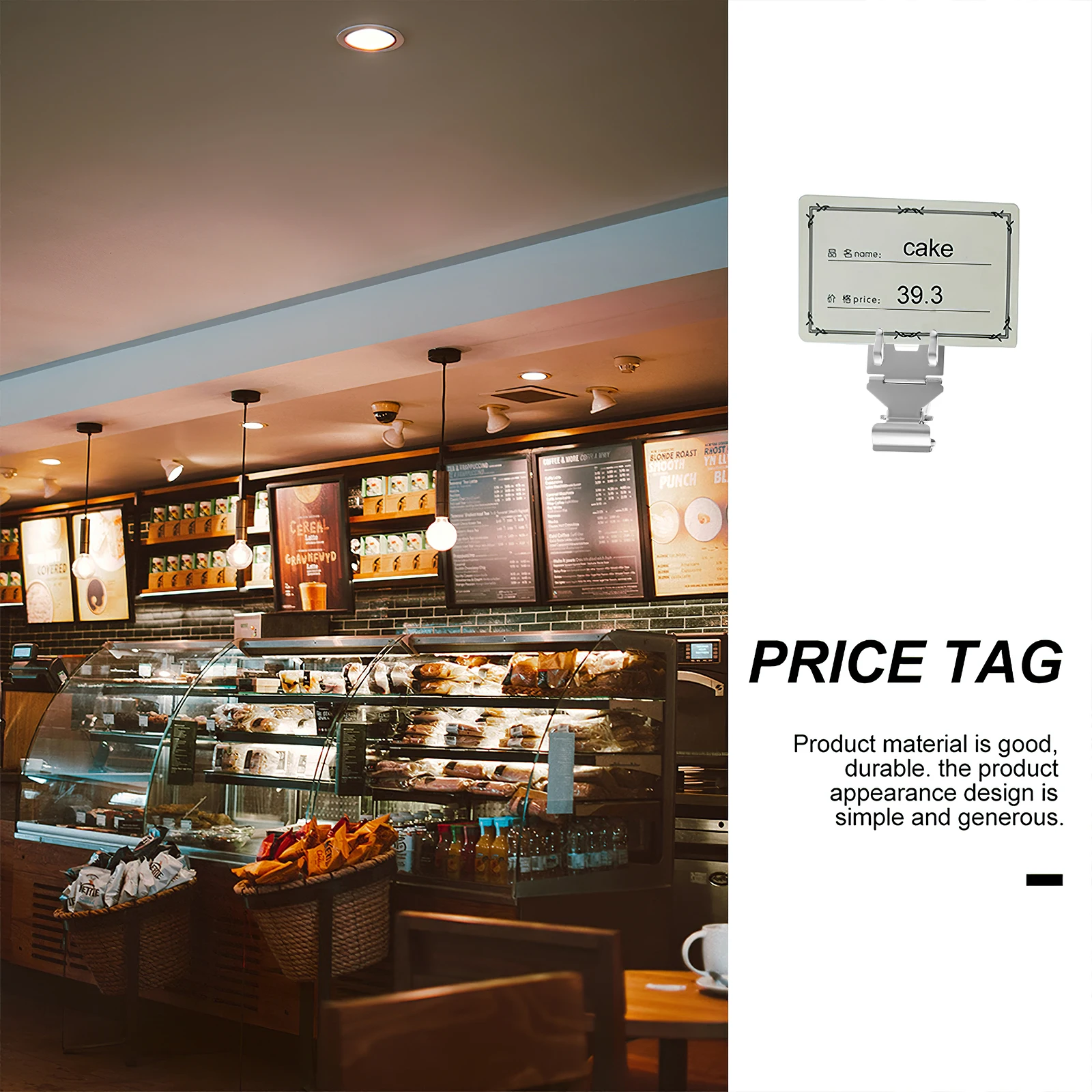 

4 Pcs Price Tag Clips Metal Label Holder Simple Supermarket Retail Store Shelf Tags Pop Clamps Storage