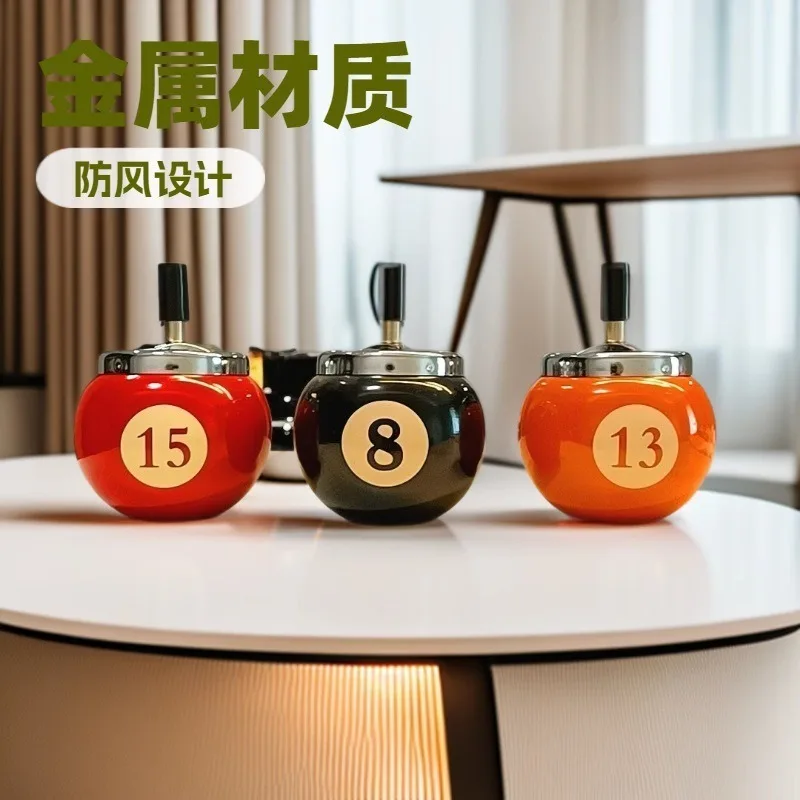 

Большая пепельница с крышкой, металлическая креативная пепельница, ветрозащитная, подходит для баров, КТВ, бильярдных и гостиных.