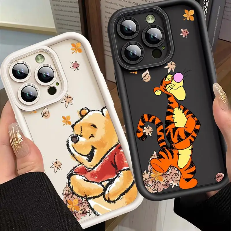 Pooh Bear Eeyore Cute Piglet Phone case for Apple iPhone 12 14 Pro cases 11Pro Max 11 15 Plus 13Pro max 15plus 11pro funda Cover