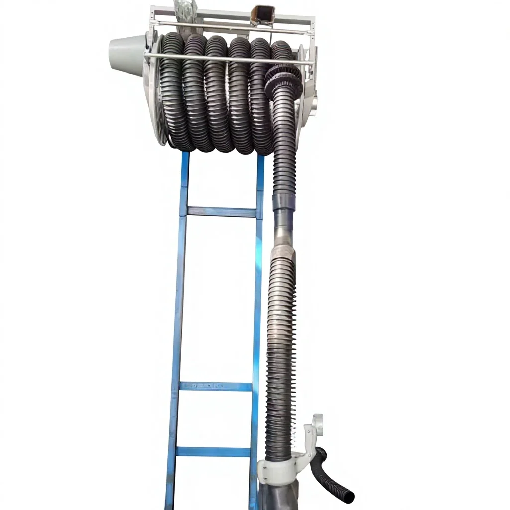 

Two-Nozzle Manual Spring Retraction Vehicle Repair Exhaust Extraction Hose Reel Retractable Hose