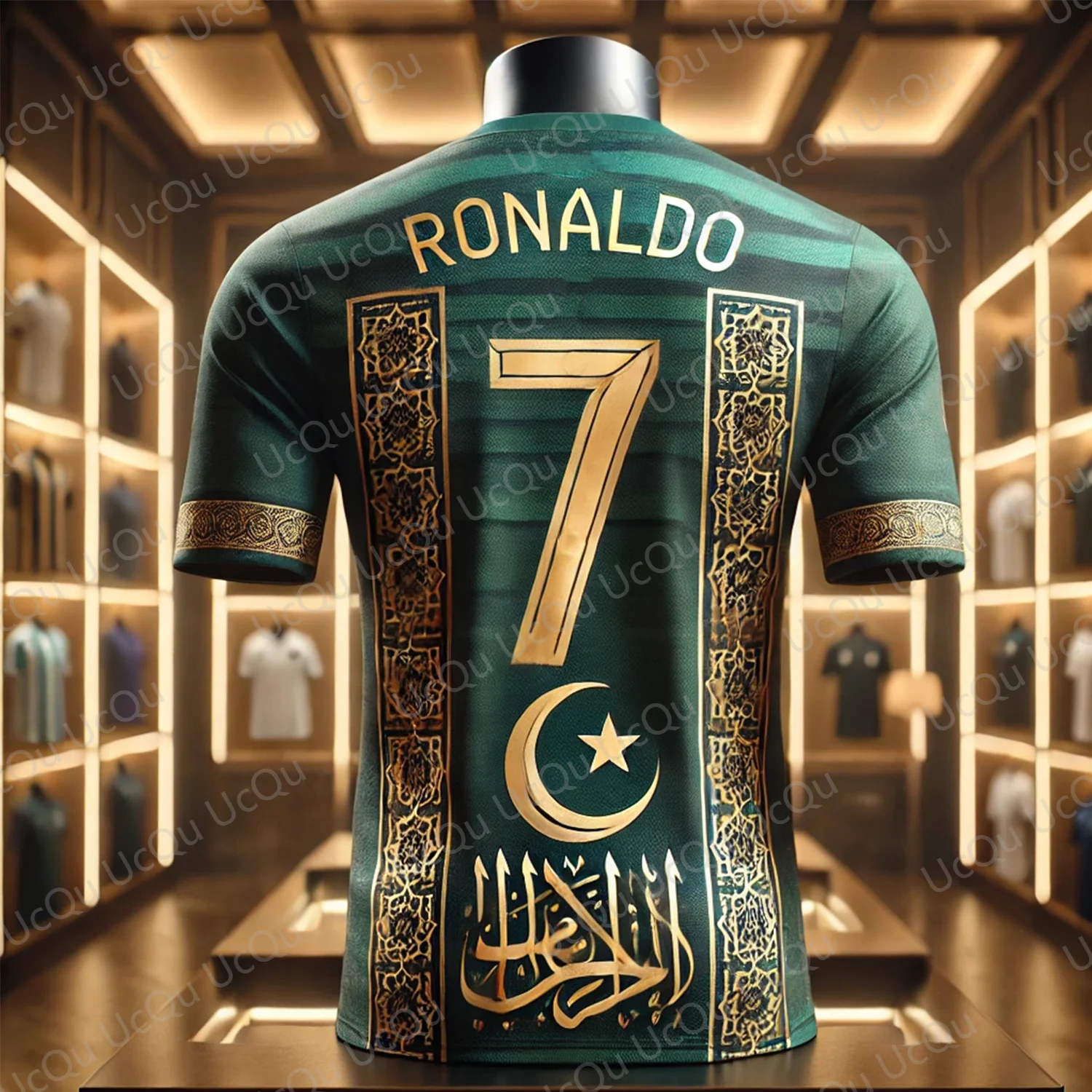 2025 New Arriavl Summer The Islamic festival of Ramadan Ronaldo 7  CHATGPT Design Football Jersey Oversized O-neck Soccer Tee