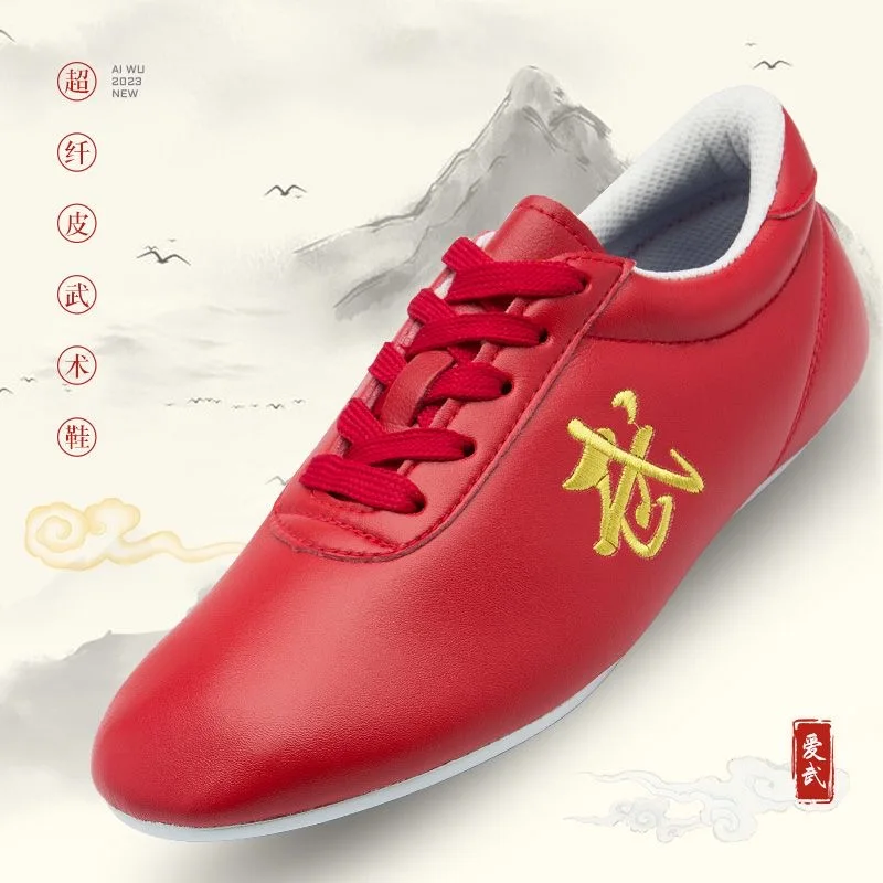 Professional Martial Arts Shoes Men Women Top Quality Tai Chi shoes Couples Leather KungFu Taekwondo Wushu Taichi Shoe