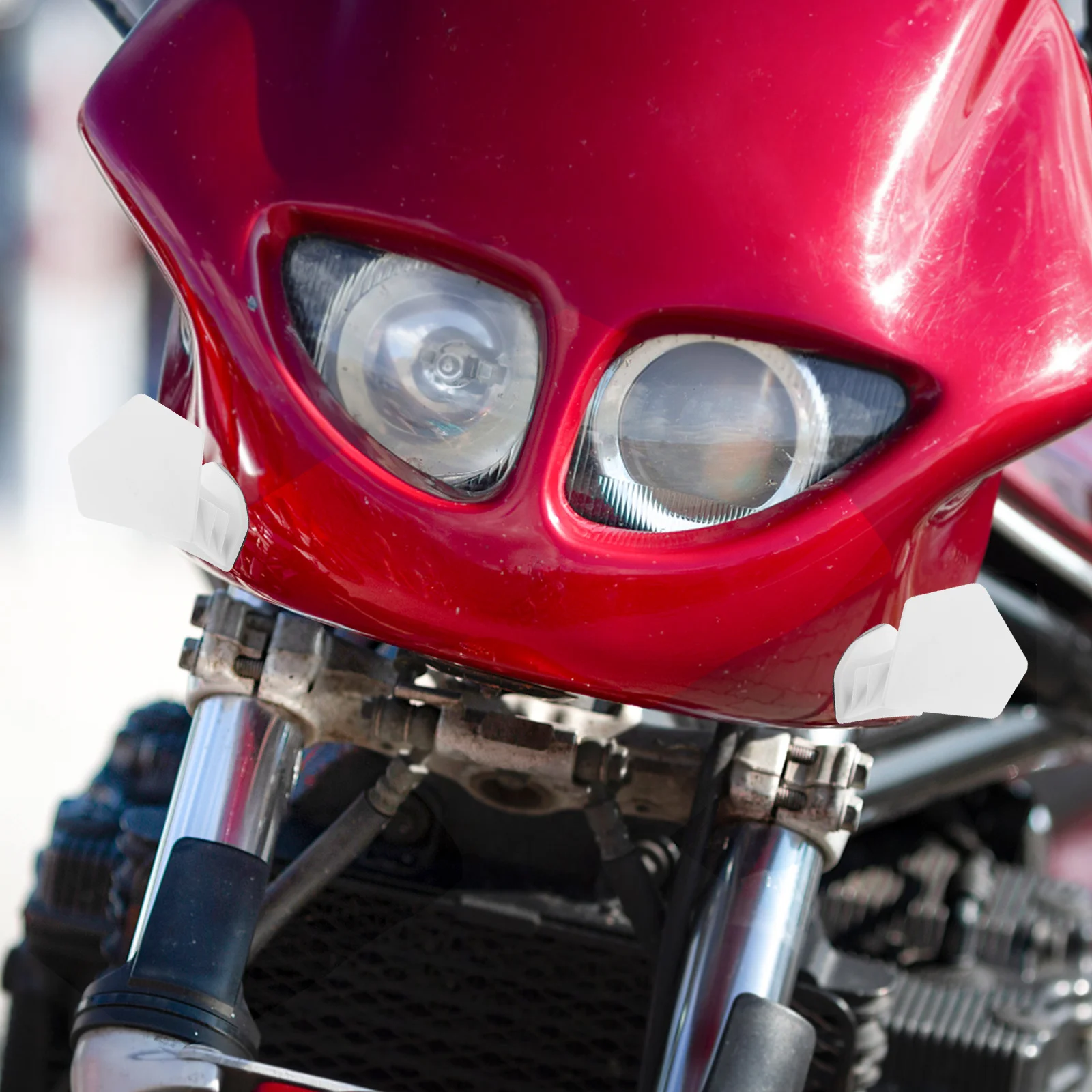 ชุดครอบข้างรถมอเตอร์ไซค์พลาสติก 1 คู่ ทนทาน ป้องกันลม ดีไซน์แอโรไดนามิก แข็งแรง ทนทาน ทำจากวัสดุ ABS สำหรับมอเตอร์ไซค์