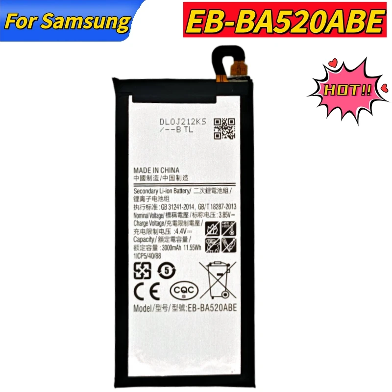 lithium battery EB-BA520ABE 3000mAh For Samsung Galaxy Edition A5 2017 A520F SM-A520F Replace the phone Batteries