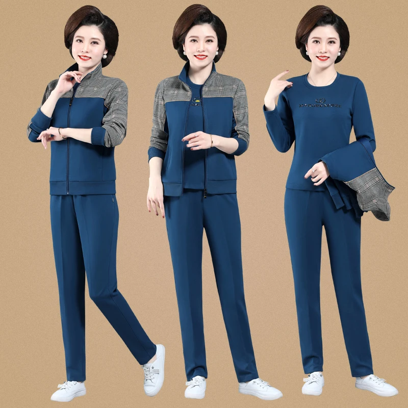 

Модный повседневный спортивный костюм для мам: новая весенняя коллекция, худи и брюки для женщин среднего возраста, комплект для отдыха