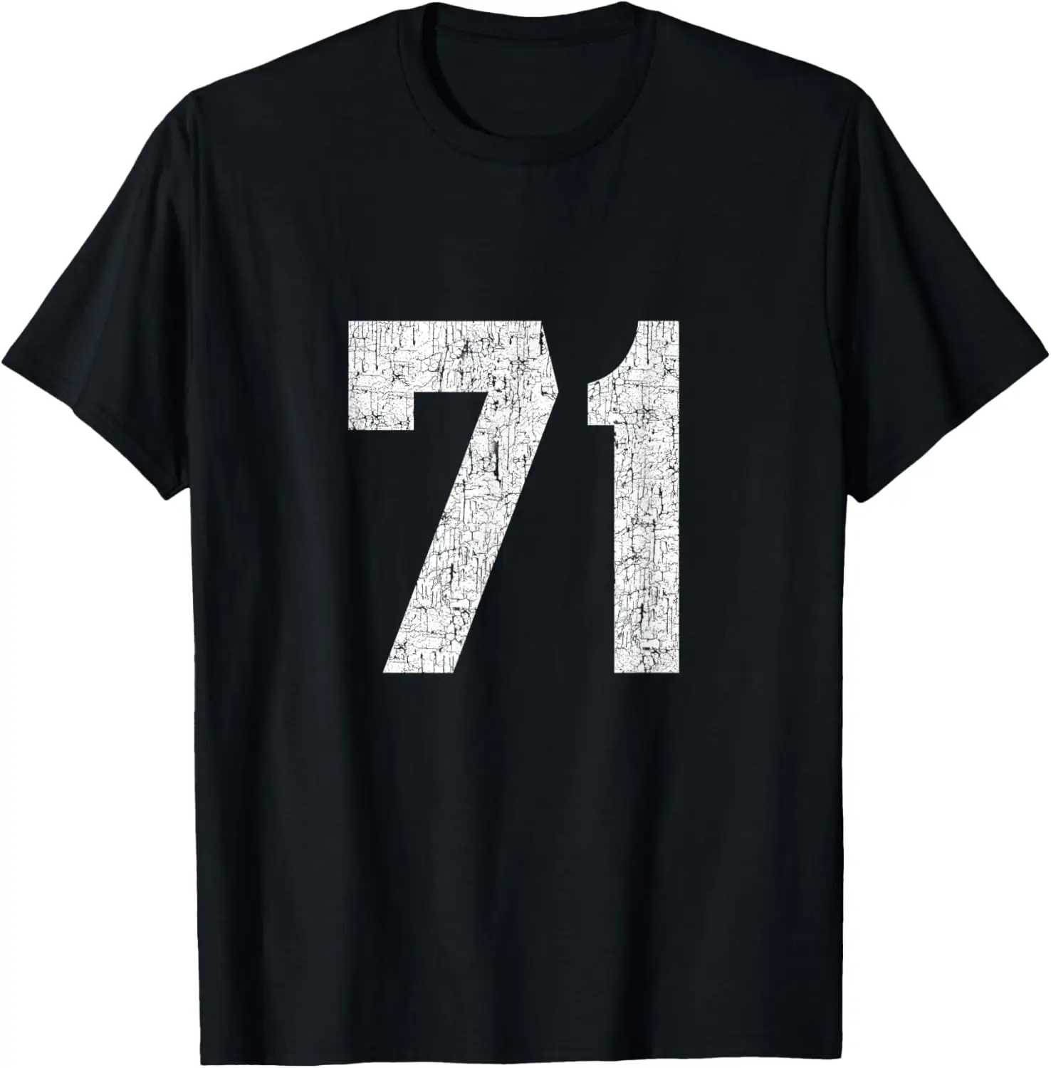 

Jersey Uniform Number #71 Athletic Style Sports Graphic T-Shirt