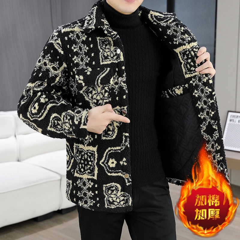 

Autumn Winter New Fashion Wool Coat Men's Casual Plus Cotton Thickened Warm High-Quality Large Size Jacket