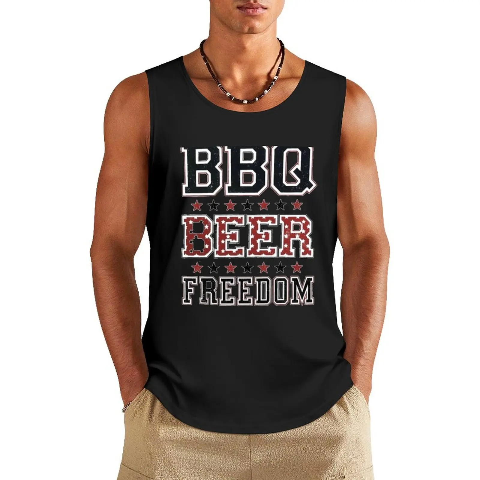 

bbq beer freedom, bbq, freedom, bbq beer freedom guy, bbq beer freedom walmart, Tank Top Men's sleeveless