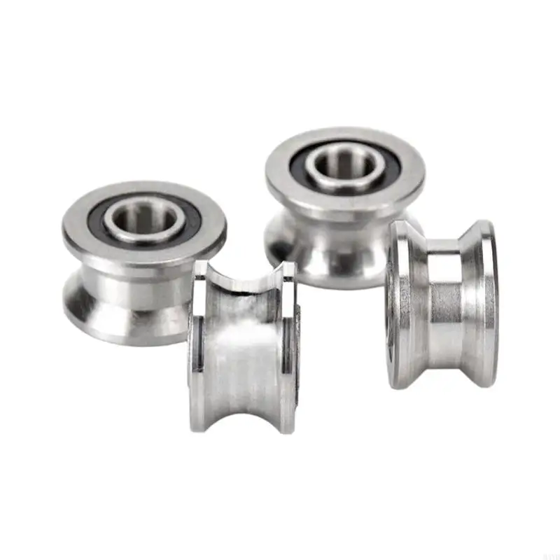 4Pcs High Precise Bearing Rollers Bearing Steel Pulleys for Smooth Operation in Machinery and DIY Projects 67kg Capacity M4YD