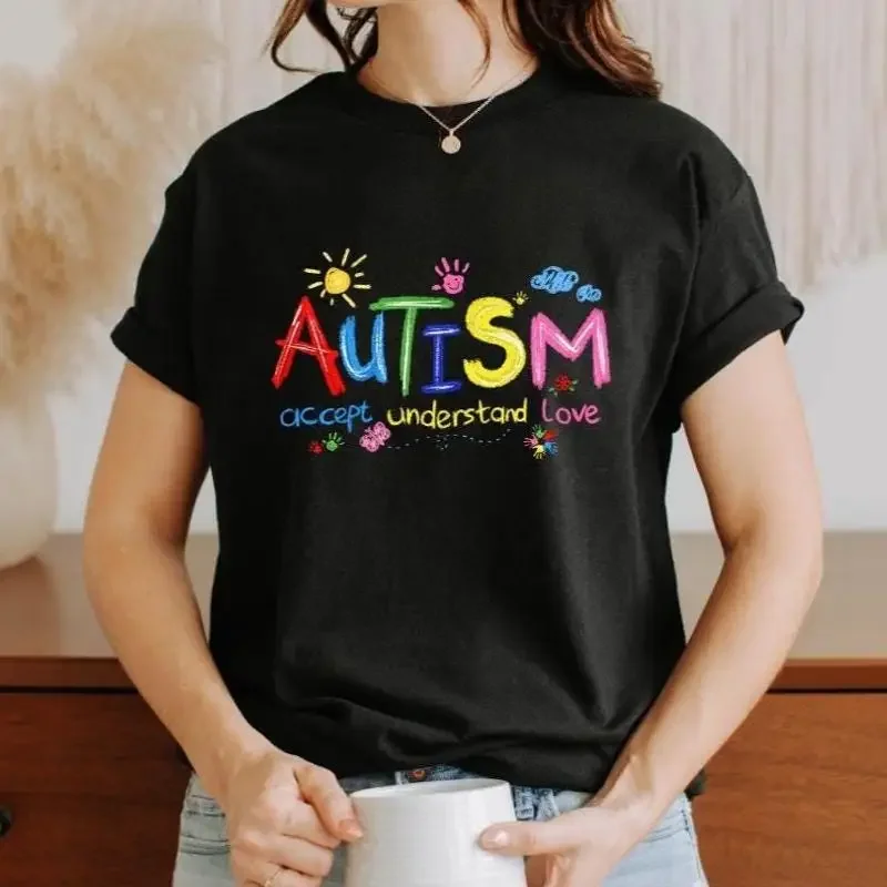 Autism Awareness T Shirt Accept Understand Love Rainbow Colorful Month Teacher Advocate