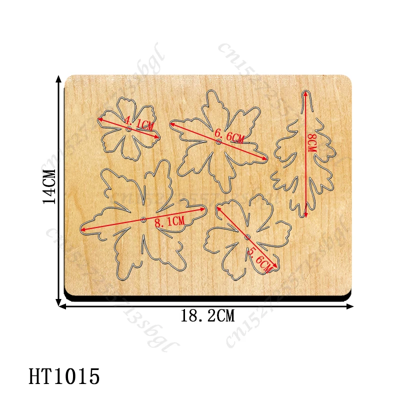 Wykrojniki do kwiatów-nowe wykrojniki i drewniane formy, HT1015 odpowiednie do zwykłych maszyny do cięcia na rynku.