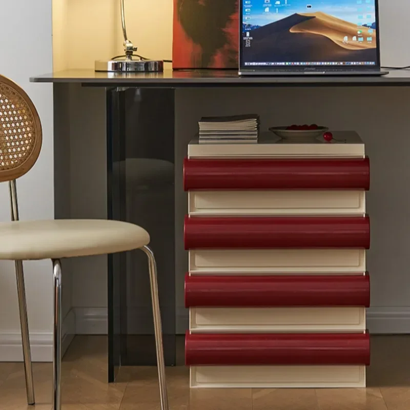 *v forABS Plastic  Removable Living Room Cabinets Wheel Large Space Modern Simple Creative 4 Drawers Cabinets Home Furniture c