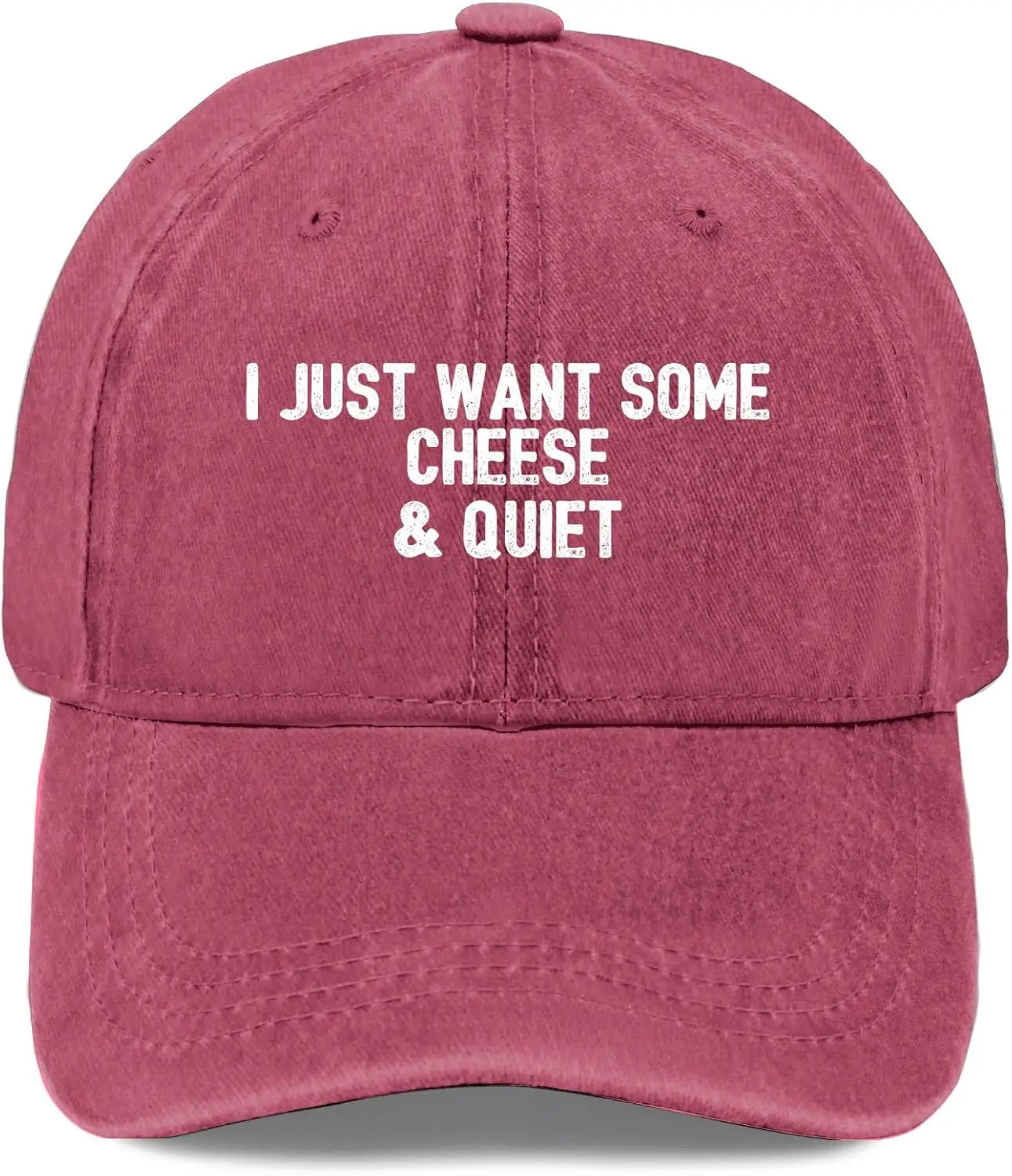 

I Just Want Some Cheese & Quiet Hat Women Funny Baseball Hats Funny Gifts for Men
