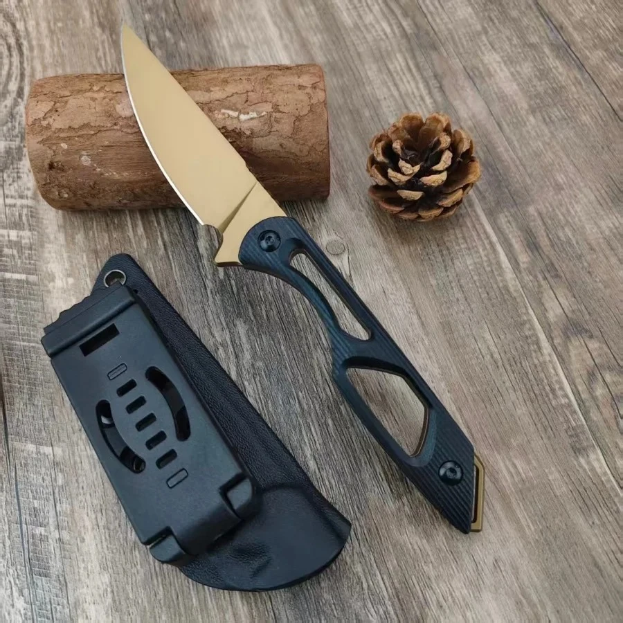 

Portable G10 Handle Utility Pocket Fishing Tools with K Sheath High-quality Outdoor Camping Picnic Straight Knife Cycling Tools