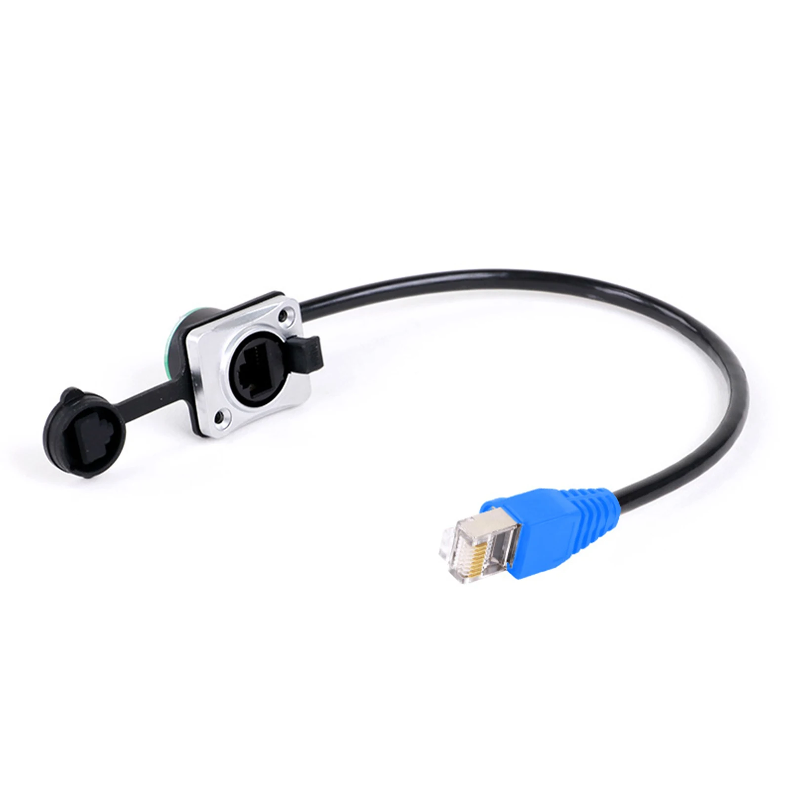 Cable CAT5E 8P8C RJ45 STP macho a hembra, montaje en Panel tipo D, red LAN Ethernet, extensión recta de 8 pines, Cable interior de 0,2 M-50M