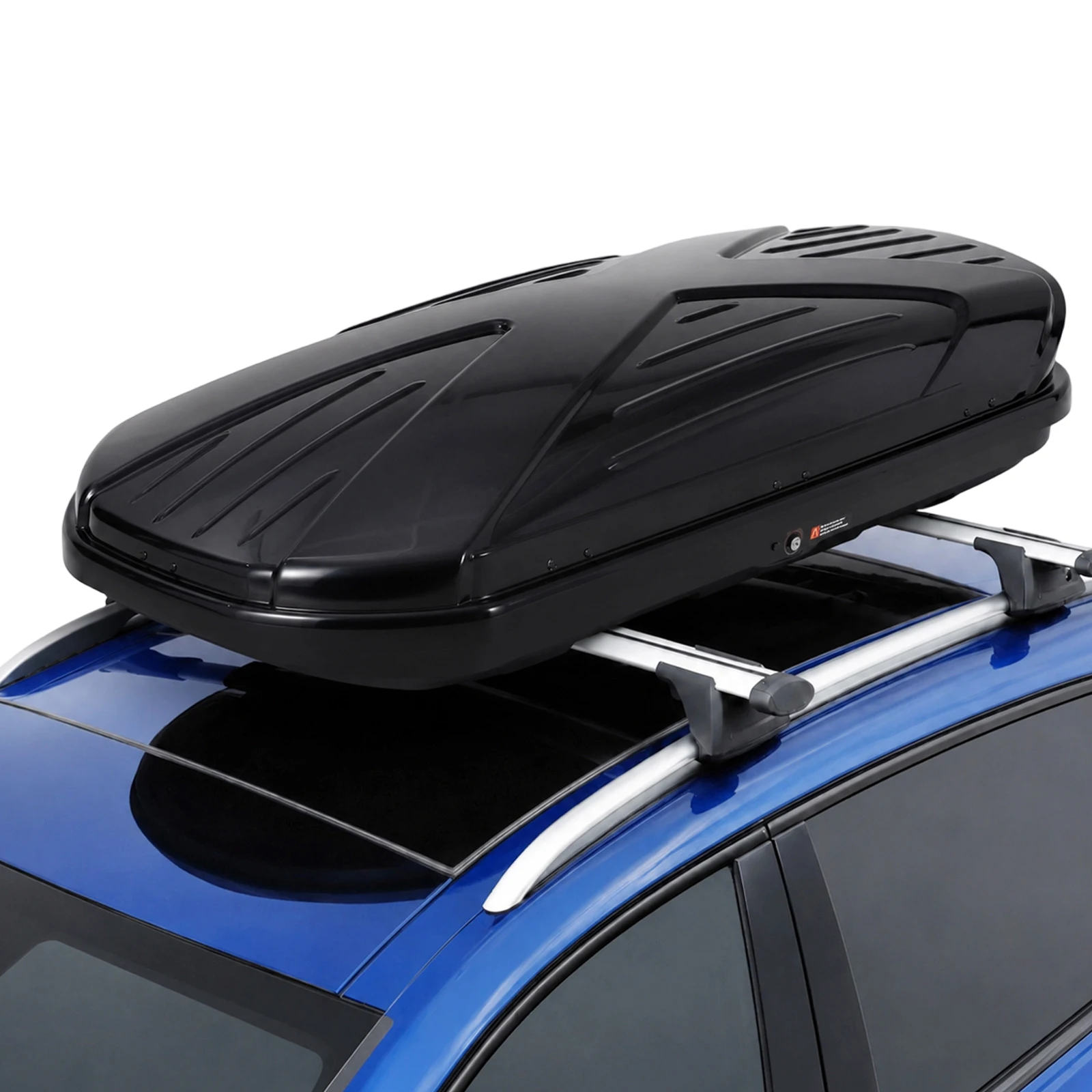 Hard Shell Roof Cargo Box, Rooftop Cargo Carrier for Car SUV with Crossbars, Lockable Roof Box with 2 Keys, 165 lbs Load
