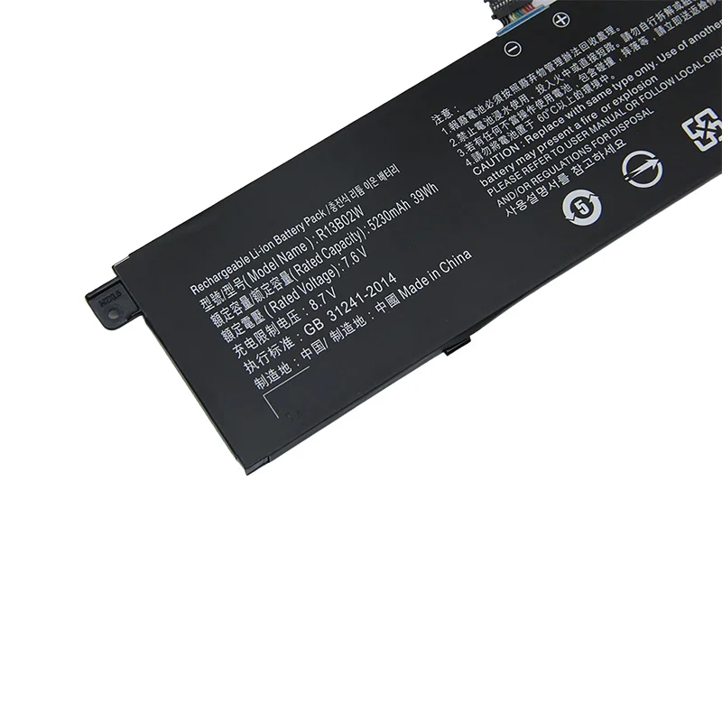 100% Nhãn Hiệu Mới Chất Lượng Cao 5320MAh/39WH R13B02W Pin Cho Xiaomi Air 13 13.3 Inch 161301-01 laptop