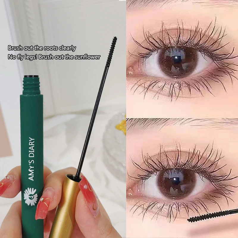 Mascara imperméable noir brun ultra-fin, 1 pièce, petite tête de brosse, extension de cils, maquillage, allonger les cils naturels, cosmétique coréen