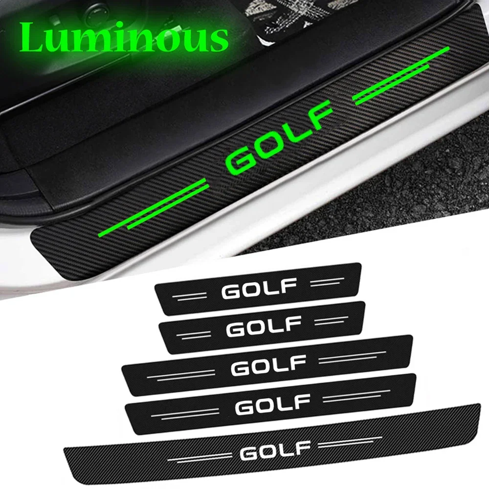 

Наклейки-накладки на пороги (передние и задние) для Volkswagen VW Golf, светящиеся в темноте, 2026 года, защитные, с эмблемой Volkswagen VW