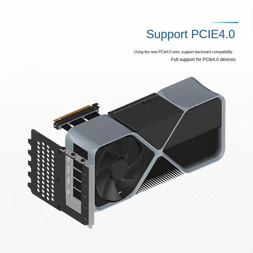 In stock PCIe 4.0 graphics card extension cable PCIe 5.0 high-speed lossless chassis bracket graphics card extension cable