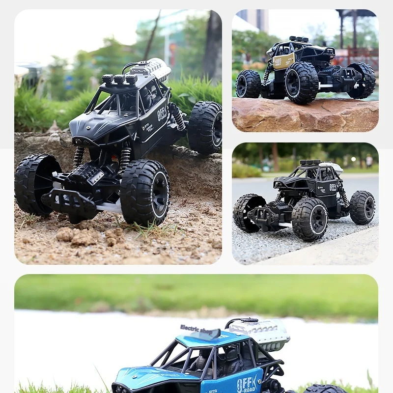 4WD RC سيارة على الطرق الوعرة 4x4 التحكم عن بعد عربات التي تجرها الدواب شاحنة مع أضواء LED سباق الانجراف لعبة للبنين والبنات الأطفال هدية #5