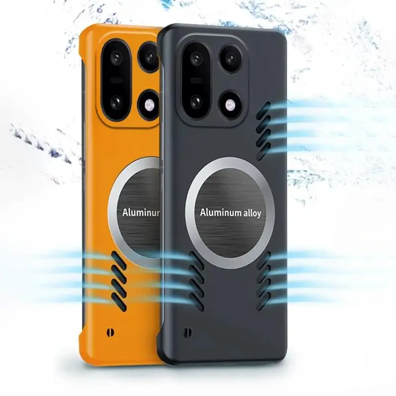 

Безрамный магнитный чехол для телефона с рассеиванием тепла для Oneplus 15 15R 13 13T 13R 12 12R 11 11R 10 10T 10R 9R 9RT 9 Pro, охлаждающий чехол