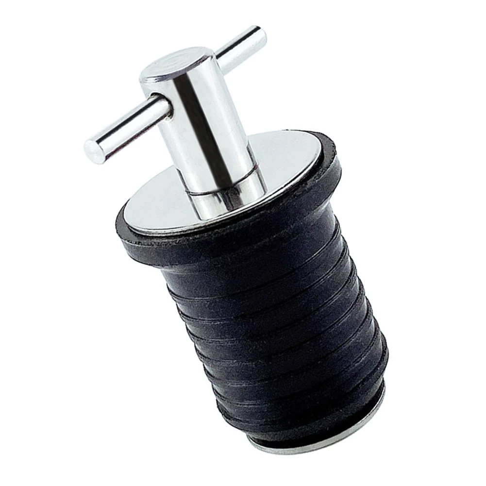 1pc T-Handle Drain Plug Twist-Turn Marine Boats Drain Plugs Rubber Plugs With Brass Handle Boats Marine Accessories