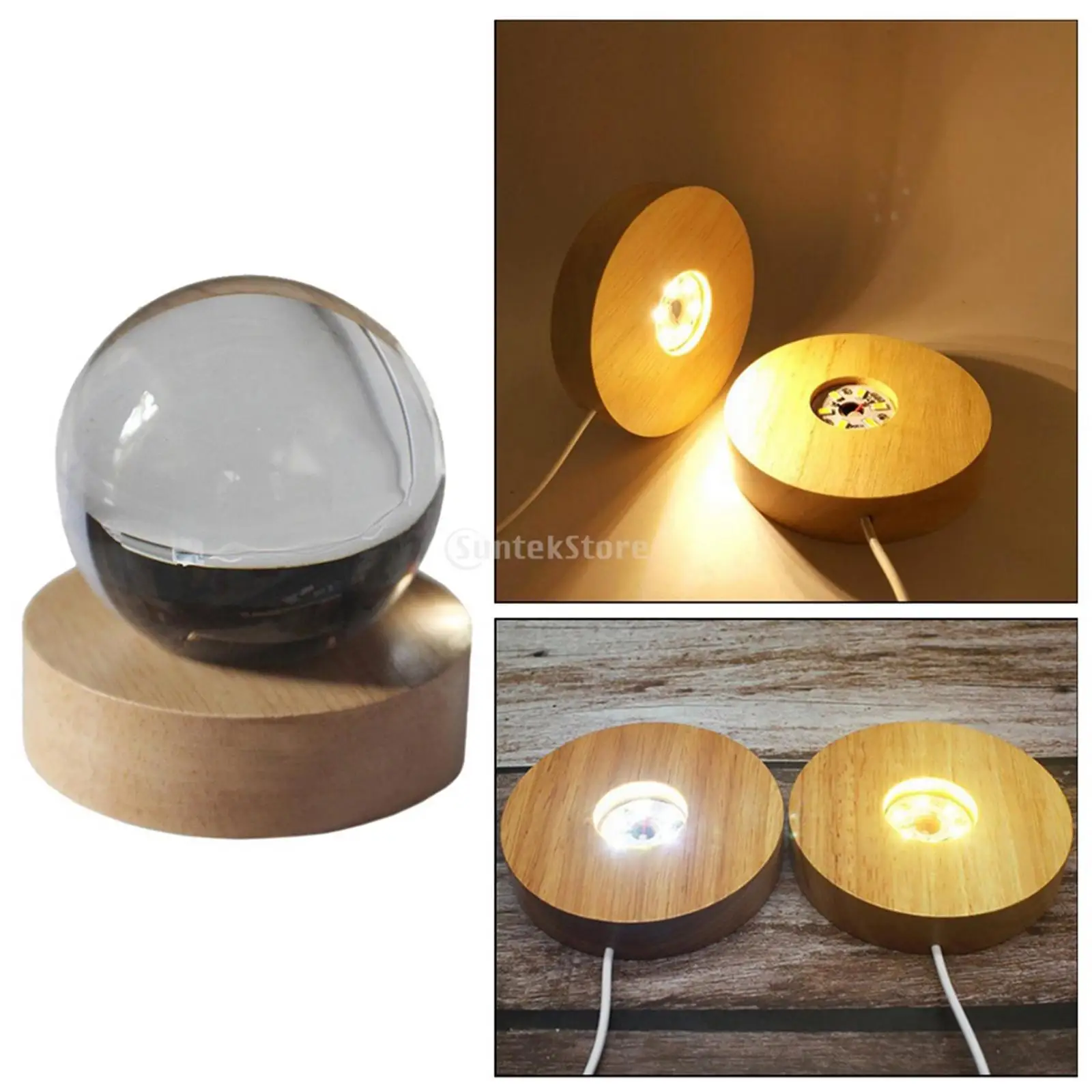 

Подставка для LED-дисплея, деревянная подставка с подсветкой, LED-подставка с питанием от USB, деревянная лампа