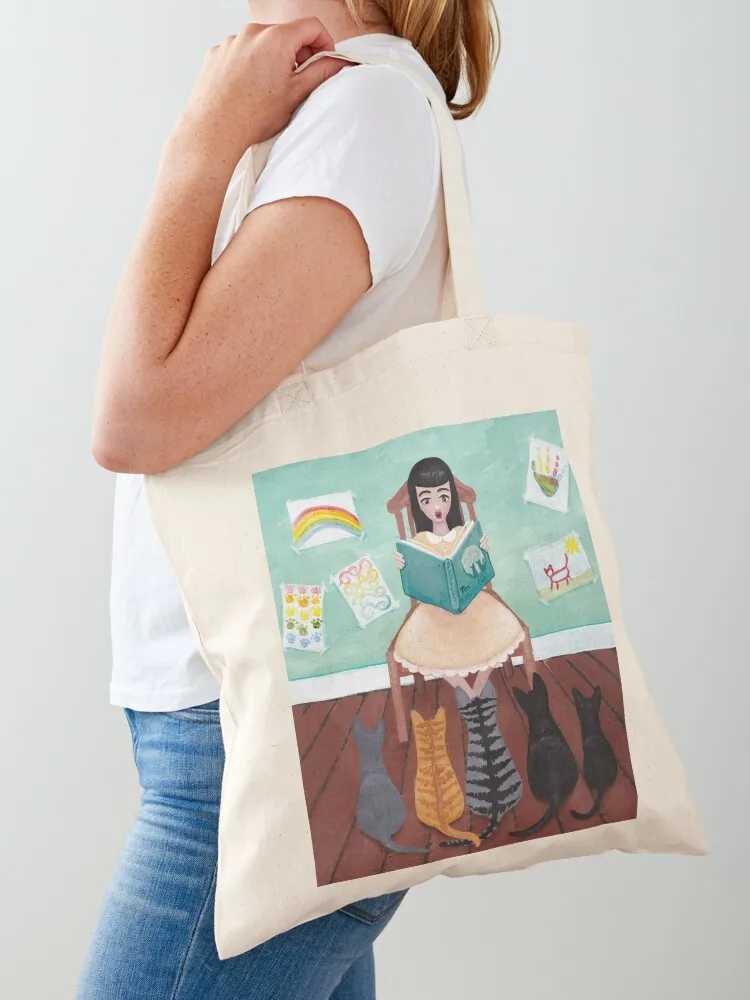 

Story Time for Kittens Tote Bag Shopping bags Women's tote bag great bag Cloth