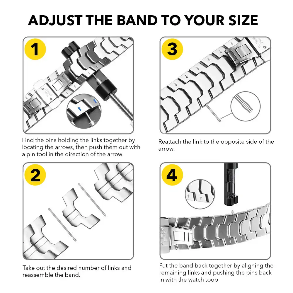Cinturino in acciaio inossidabile di lusso per Samsung Galaxy Watch 8 8 Classic 40mm 44mm 46mm Bracciale in metallo per cinturini GALAXY Ultra 47mm 2025