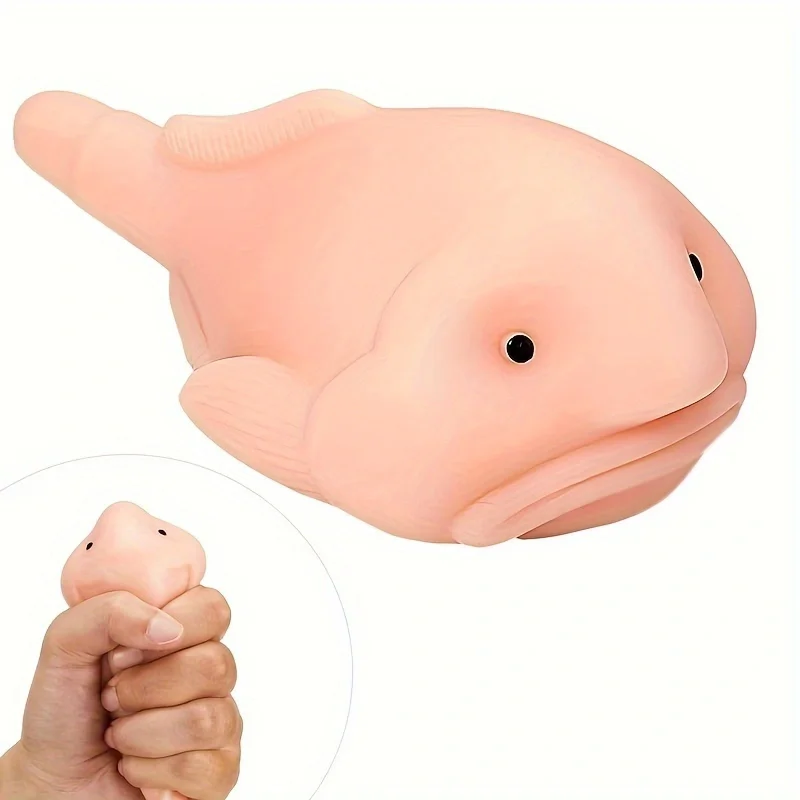 1Pc Blobfish Squeeze Toys Sensory Animal Soft Pop Fidget Toys for Kids Adult Stress Relief Game Party Halloween Christmas Gifts