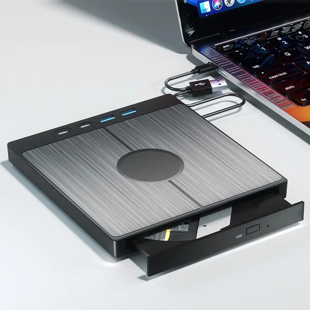 3.0Type-c Computer External Optical Drive DVD Burner High-speed Multi-device Transmission USB Mobile 7-in-1 Drive Connec Op J5Y5