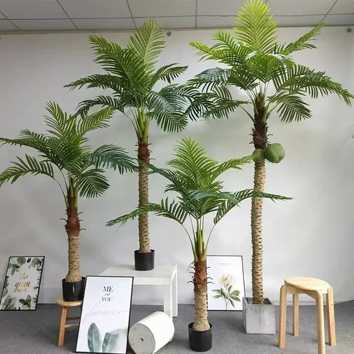 Large Artificial Coconut Tree Fake Palm for Outdoor Indoor Decor Hawaiian Simulation Plant